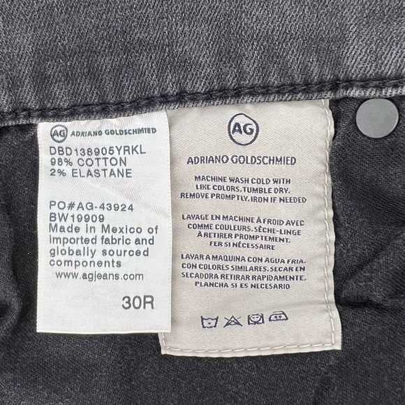 AG Adriano Goldschmied The Legging Ankle Jeans Size 30/10 Gray Jeggings New NWT - Picture 4 of 7